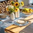 thumbnail image 4 of Blue Grey Round 15 Inch Placemats Set of 6, Modern Oil Painting Art Abstract HeatResistant Non Slip Place Mats for Dining Table, Wipeable Braided Kitchen Table Mats for Housewarming, 4 of 9