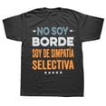 thumbnail image 1 of Camiseta unisex de algodón, talla europea, informal, extragrande, para uso diario, regalo para introvertidos, divertida, en español., 1 of 7