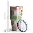thumbnail image 2 of 30oz Pioneer Flower Tumblers Stainless Steel Tumbler with Lid and Straw,Vacuum Insulated Double Wall Travel Tumbler Cups Mug with Cleaning Brush for Coffee,Tea, 2 of 7