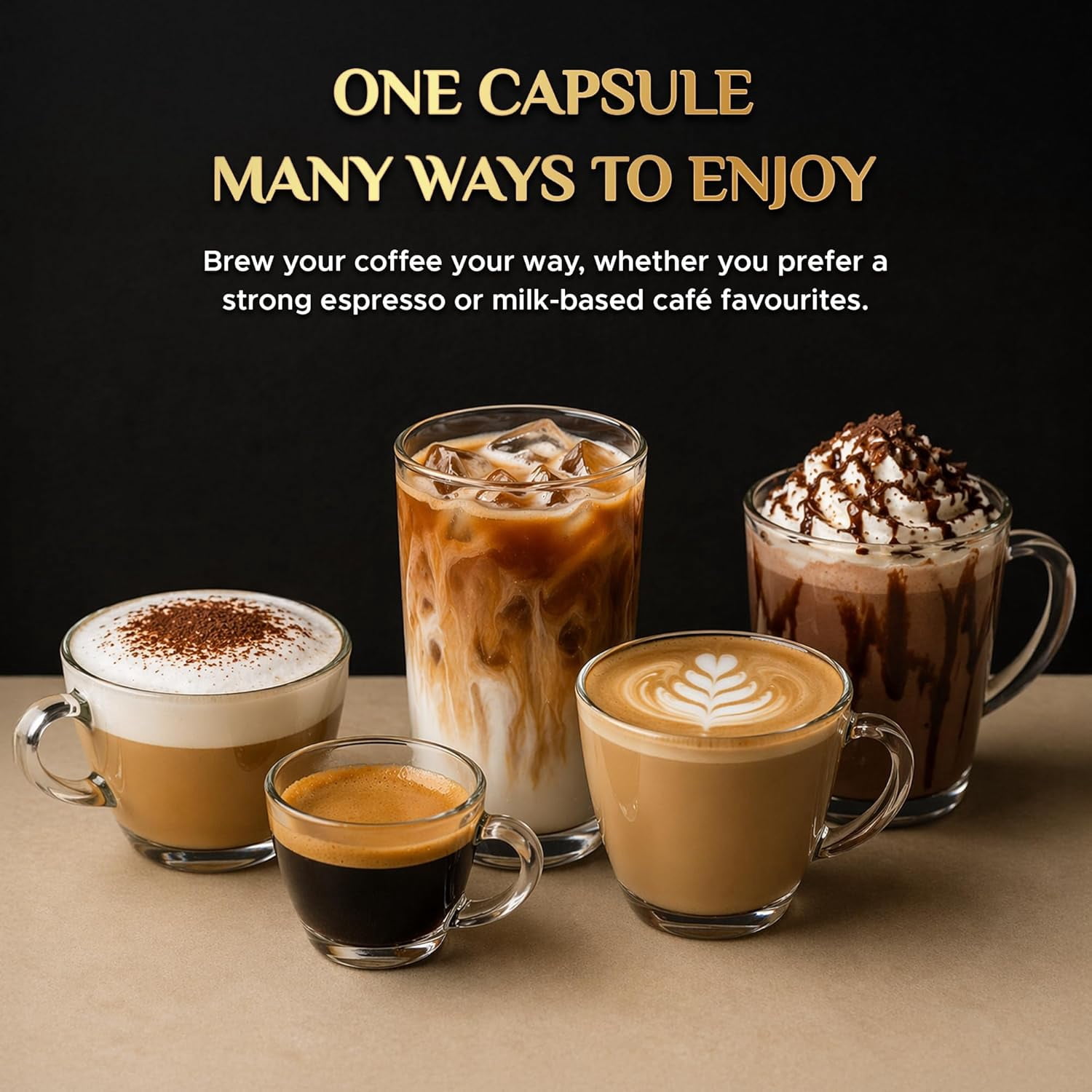 Coffeeza 100% Arabica Nespresso Flavored Coffee Pods Variety Pack, Compatible with Nespresso Original Line Machines