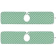 thumbnail image 2 of Coolnut Cute Green Checkered Plaid Tartan 2PCS Faucet Absorbent Mat Kitchen Faucet Sink Splash Guard Cloth Faucet Splash Catcher Water Absorbent Mat, Faucet Mat for Kitchen Sink 14x5in, 2 of 7