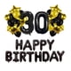 thumbnail image 1 of KAKOWELY Juego de 43 globos clásicos de 30 años, negros y dorados, globos decorativos para fiestas y celebraciones., 1 of 5
