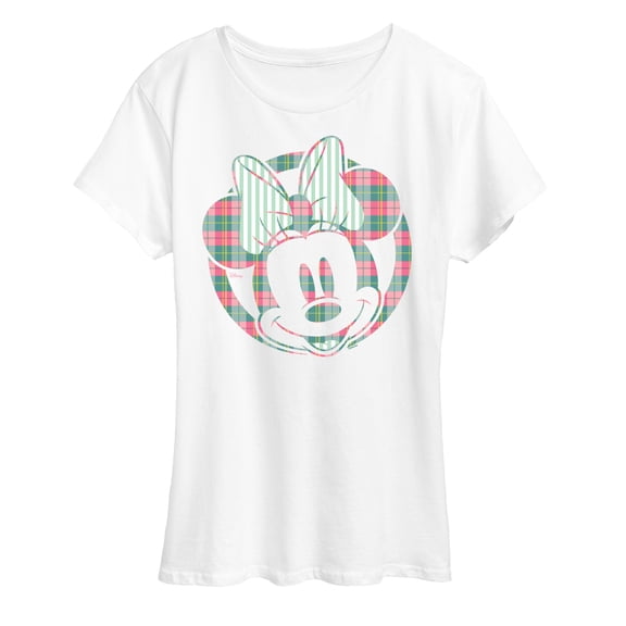 Disney - Minnie Plaid - Women's Short Sleeve Graphic T-Shirt