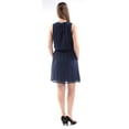 thumbnail image 2 of MAISON JULES $80 Womens New 1609 Navy Eyelet Waist A-Line Dress 2XS B+B, 2 of 2