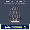 thumbnail image 5 of FORMRS Unisex School Backpack 17" Student Travel Bag with Laptop Compartment, Colorful Halloween Ghost, 5 of 7