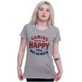 thumbnail image 4 of Gaming Makes Me Happy Womens Slim Fit Graphic Tee Brisco Brands M, 4 of 5