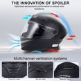 thumbnail image 6 of XiongXiong Full Face Motorcycle Helmets, DOT Approved Dual Visor Motorbike Helmet for Adults Men Women, for ATV, Dirt Bike, Snowmobile, Matte Black, L, 6 of 13