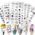 thumbnail image 2 of NICOLE DIARY People Image Line Pictures Placas de estampado de uñas Plantillas de sello de imagen de mármol Herramientas de plantilla de impresión geométrica Tan Jianjun unisex, 2 of 2