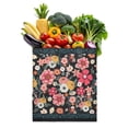 thumbnail image 1 of Rustic Style Nordic Stripes Fabric Shopping Bag - Machine Washable Eco-Friendly Foldable Tote, 1 of 6