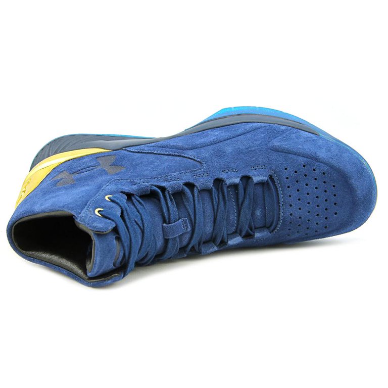 under armour curry 1 lux mid round toe suede basketball shoe