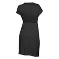 thumbnail image 4 of Women Pregnant Nusring Maternity Short Sleeve Solid Color V-Neck Dress Casual Nursing Dress, 4 of 7