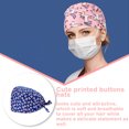 thumbnail image 2 of 8 Pcs Gourd Caps Nurse Long-time Service Pure Color Dull Polish Printed Professional Assorted Colors Work Uniform Operating Hats L02, 2 of 6
