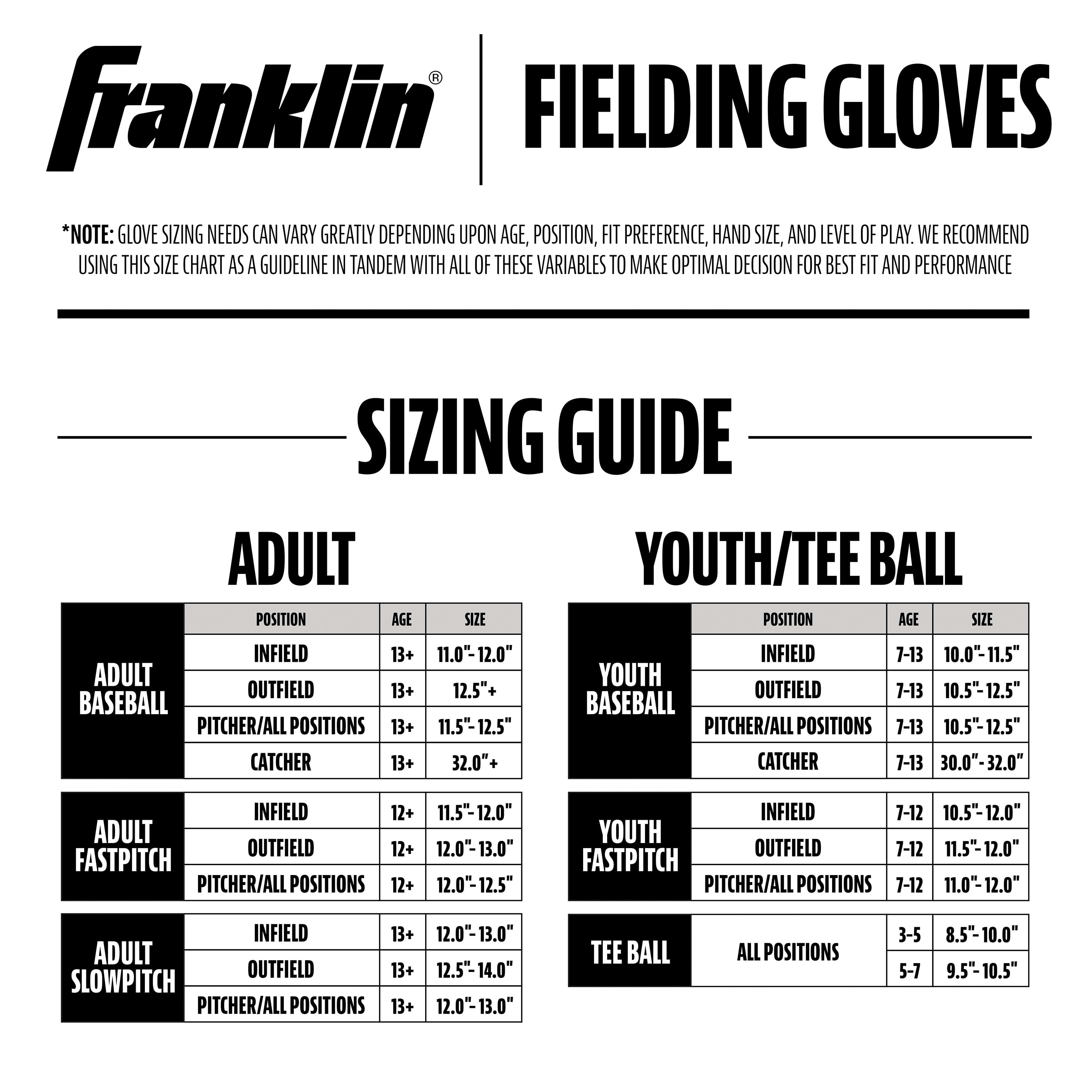 Franklin Sports Fastpitch Softball Glove - Field Master Fastpitch + Softball Mitt - Women's + Girls' Lefty Glove - Adult + Youth Baseball + Softball Gloves - Left Hand Throw - 12.0\" - White + Grey