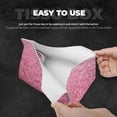 thumbnail image 3 of Goofa Pink Glitter Pattern Triangle Square Tissue Box Cover, Modern PVC Leathe Facial Paper Holder,Decorative Holder/Organizer for Bathroom Vanity Countertop, 3 of 9