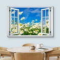 thumbnail image 3 of wall26 Canvas Print Wall Art Window View Daisy Flower Floral Botanical Sky Field Wilderness Nature Photography Realism Scenic Landscape Colorful Multicolor for Living Room, Bedroom, Office - 12", 3 of 5