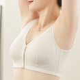 thumbnail image 4 of NIEWTR Bras for Older Women Front Closure No Underwire Plus Size Push Up Bra Comfy Supportive Snap Everyday Bras for Senior (Beige,3XL), 4 of 9