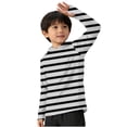 thumbnail image 2 of ITSAME Boys Hoodies, with Thumb Holes Striped Print Sun Protection UPF50+ Kids Outdoor Casual Sweatshirt Black Size 7-8T, 2 of 6
