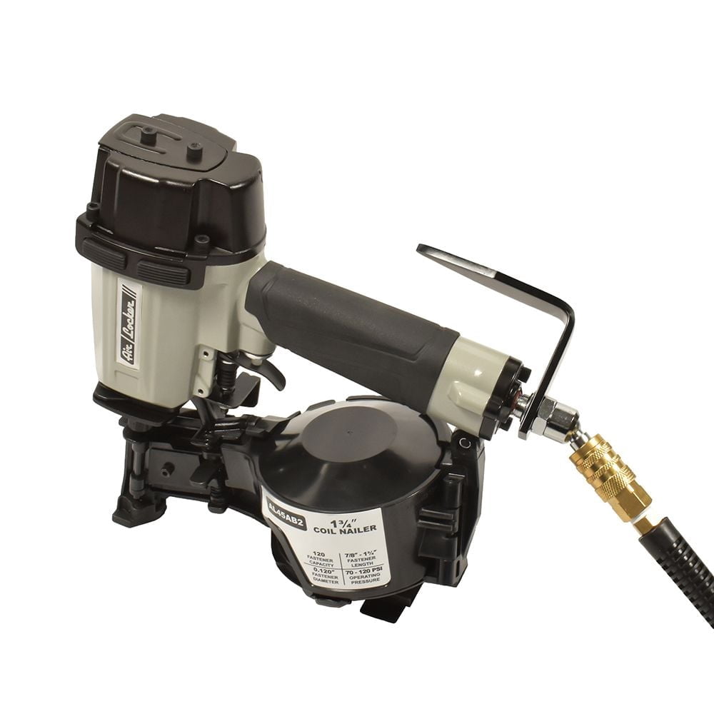 Air Locker AL45AB2K 1-3/4 Inch Coil Roofing Nailer, Hook & 1/4 Inch x 50 FT Polyurethane Hose Kit