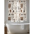 thumbnail image 5 of Coffee Cup Sheer Curtains 72 Inch Long 2 Panels, Coffee Beans Linen Background Light Filtering Rod Pocket Semi Sheer Curtains, Sheer Voile Drapes for Living Room Bedroom, 52"x72", 5 of 5