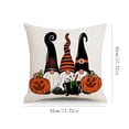 thumbnail image 3 of Pandiboks 18x18in Decorative Pillow Covers Halloween Couch Pillow Covers Multicolor Square Witch'S Hat Linen Autumn for Den、Outdoor, 3 of 5