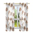 thumbnail image 7 of Yayeee Window Curtains Light Filtering 63"x42" Grommet Panel Pair Home Living Room Decor, Puppies Brown White Pattern, 7 of 7