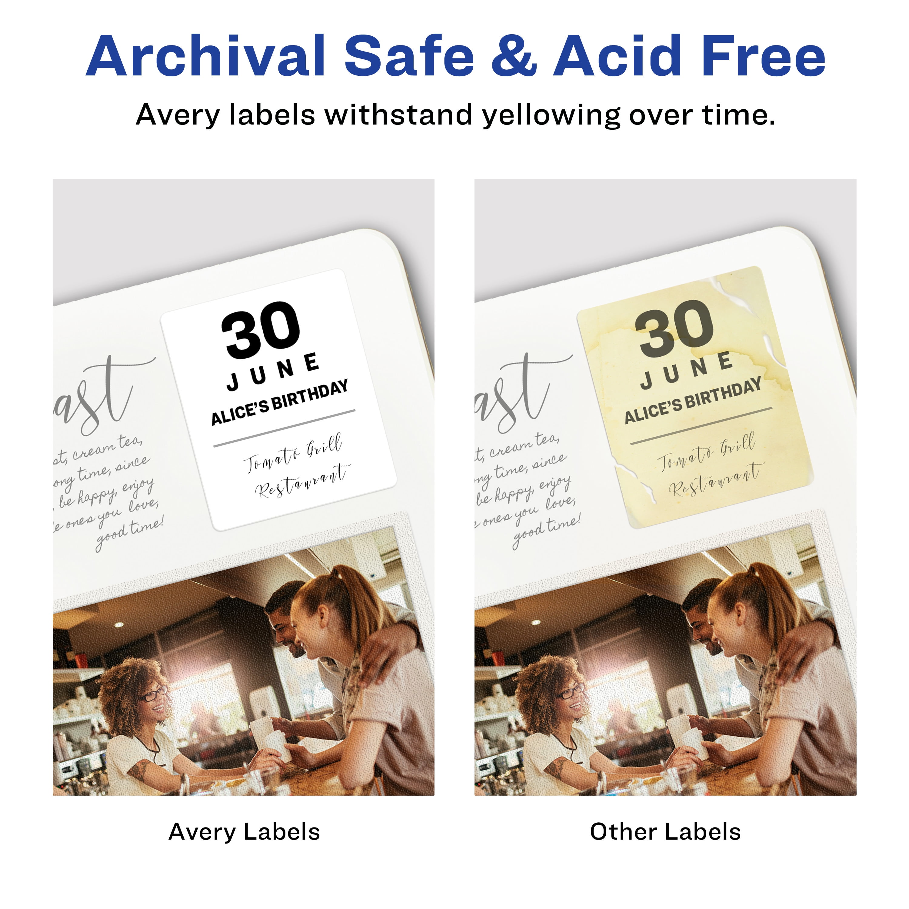Avery ID Labels, Sure Feed, 1-1/4" x 1-3/4", 480 Labels (6570) - 5 Pack