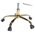 thumbnail image 6 of Swivel Office Task Chair Swivel Rolling Computer Velvet Fabric Gold Legs Makeup Vanity Chairs Adult Office Yellow, 6 of 9