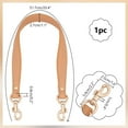 thumbnail image 2 of Correa de cuero marrón de 51,6 cm (20,3 pulgadas) para bolso, asa de repuesto de 2,5 cm (1 pulgada) de ancho con hebillas doradas - Correa corta para bolso de mano, 2 of 9