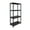 Black1, variant on Plastic Shelves, 4-Shelf Storage rack, Multi-Purpose Storage Shelf, Plastic Storage Shelves for Storage Easy to Assemble for Garage Basement Kitchen Office Bedroom Bathroom