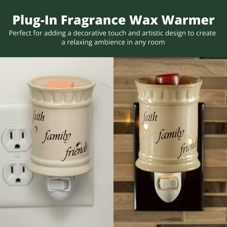 Dawhud Direct | Mosaic Glass Plug-In Fragrance Wax Melt Warmer (Cinnamon Red)