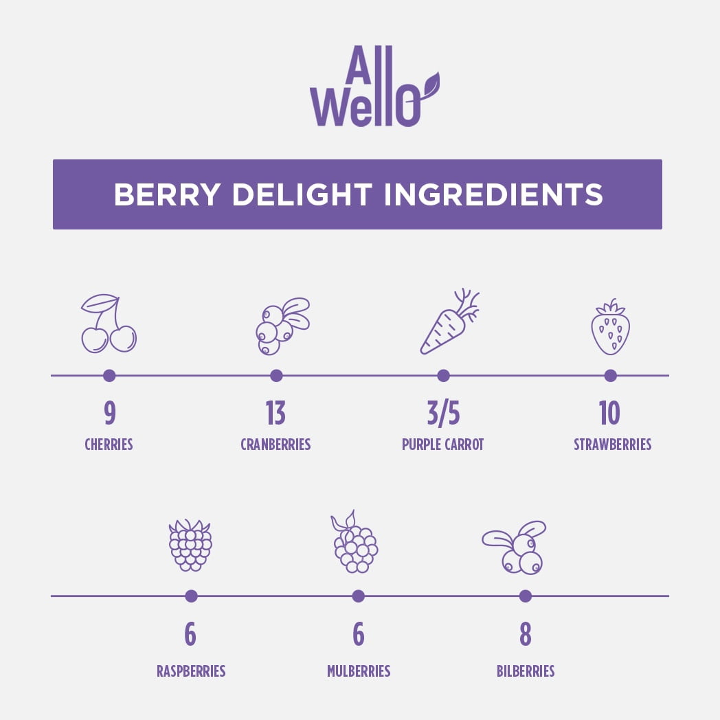 AllWellO Organic, Cold Pressed Berry Delight Juice, 11.1 oz Bottle