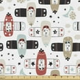 thumbnail image 1 of Cartoon Fabric by the Yard, Funny Tiger Cats in Retro Planes with Stars Flying Pilot Doodle Sky, Upholstery Fabric for Dining Chairs Home Decor Accents, Multicolor by Ambesonne, 1 of 5
