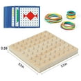 thumbnail image 6 of GLUAAE Stem Geo Board – 8x8 Math Manipulative for Kids Ages 3+ with Pattern Cards & Rubber Bands, 6 of 8
