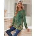thumbnail image 4 of Zeagoo Plus Size Womens Tops Crew Neck Solid Ladies Tops and Blouses Long Sleeve Tunic Tops To Wear With Leggings, 4 of 6