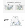 thumbnail image 6 of Waterfall Valances for Windows, Eucalyptus Flower Kitchen Sheer Valance Curtains, Sage Green Leaf Blue Floral Watercolor Rod Pocket Elegant Swag Valances for Living Room Bedroom, 47.2"x38.5", 2 Panel, 6 of 8