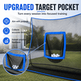 thumbnail image 6 of YUNIC Golf Net, 10 ft x 7 ft Golf Practice Net With Tri-Turf Mat and Target Chipping Pocket for Backyard Driving Chipping Swing Training, Indoor & Outdoor Portable Golf Training Aid Net, 6 of 8