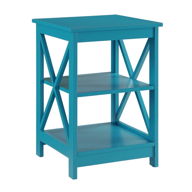 Convenience Concepts Oxford Table d'Appoint Carrée, Fini Bois Bleu
