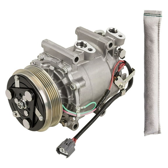 OEM AC Compressor w/ A/C Clutch & Drier For Honda Fit 2007 2008 - BuyAutoParts