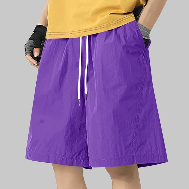 pstuiky Pantalones cortos para hombre, Pantalones cortos deportivos casuales de moda de verano para hombre, sueltos y rectos, pantalones de cinco cuartos Pantalones cortos deportivos para hombre