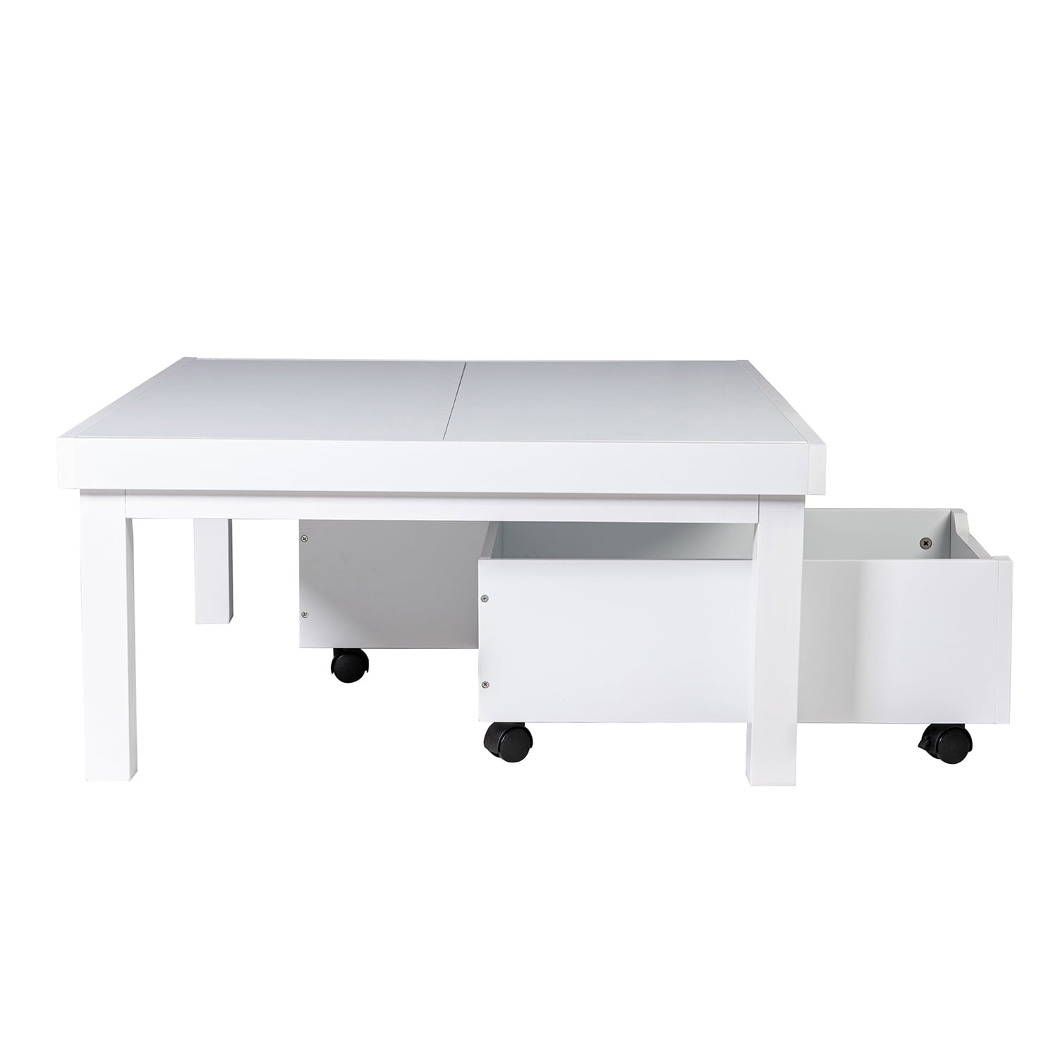 Kepooman Game Table for Children, Study Desk with Storage Box, Ideal for Arts and Crafts and Snack Time, White Kepooman Game Table for Children, Study Desk with Storage Box, Ideal for Arts and Crafts and Snack Time, White