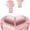 Pink, variant on Pink Heart Wireless Earbuds for Girls Kids, Cute Small Mini Tiny Invisible Earbuds Wireless Bluetooth for Small Ears Canals Women Rose Gold Kawai Blue Tooth Ear Buds for iPhone Android, Pink