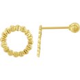 thumbnail image 1 of Broquel Circulo Diamante En Oro De 10 K Joyería M De León Broquel Circulo Diamante, 1 of 3