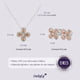 thumbnail image 5 of Set de Joyería para Mujer Plata .925 con Zirconia Cúbica, LuckyLy Juego de Collar y Aretes Florales Brillantes – Regalos para Mamá y Regalos para Mujer Navidad y Cumpleaños, Modelo Aina beige, 5 of 6