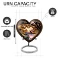 thumbnail image 2 of Yatskia Sunset Hornbill Little Funeral Keepsake Urns for Human Ashes Adult Female, Large Cremation Burial Urn for Ashes Adult Male, (Heart 8 Inch and 3 Inch), 2 of 8