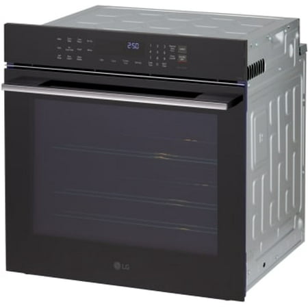 LG - 24" Built-In Smart Single Electric True Convection Wall Oven with Air Fry - Black