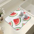 thumbnail image 4 of Yayeee Dish Drying Mat for Kitchen Counter 16" x 18" Microfiber Super Absorbent Coffee Decorative Pad, Red Watermelon, 4 of 9
