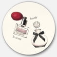 thumbnail image 1 of Designart 'Lovely Glamorous Parfum ' Glam Metal Circle Wall Art, 1 of 3