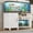 White, variant on 55-75 Gallon Fish Tank Stand with Power Outlet & Adjustable Shelf, Heavy Duty Aquarium Stand with Cabinet Storage for Fish Tank, Turtle Tank, Reptile Terrarium, 1000LBS Capacity, White