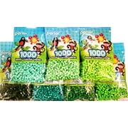 Perler Bead Bag, Green Group (Dark, Light, Pastel, Bright, Parrot Green, Evergreen, Kiwi Lime)