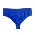thumbnail image 2 of TANGNADE Thongs for Women High Waisted Bikini Underwear Smooth Hipster Breathable Ladies Panties Dark Blue, 2 of 9
